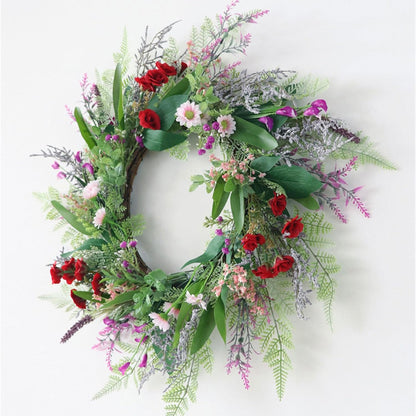 Romance Peach Faux Flower Garlands Handcrafted Wedding Arched Decoration Parties Backdrops Ornament Accessory Wedding Decoration Floral Rings