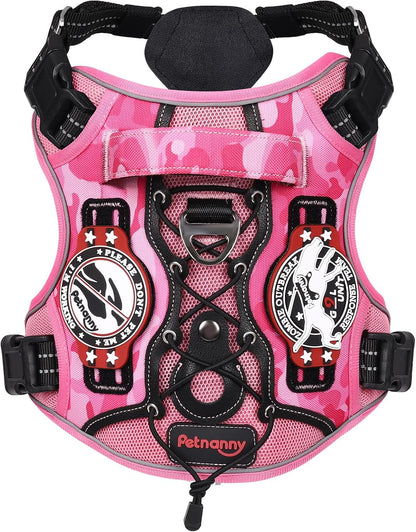 Tactical Dog Harness Breathable Mesh Service Vest M Pink Camo