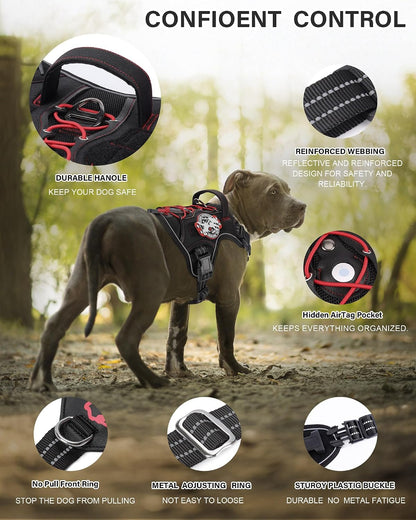Tactical Dog Harness Breathable Mesh Service Vest M Pink Camo