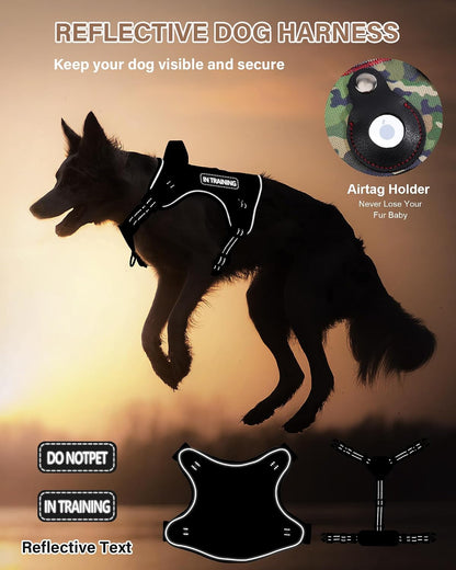 Tactical Dog Harness Breathable Mesh Service Vest M Pink Camo