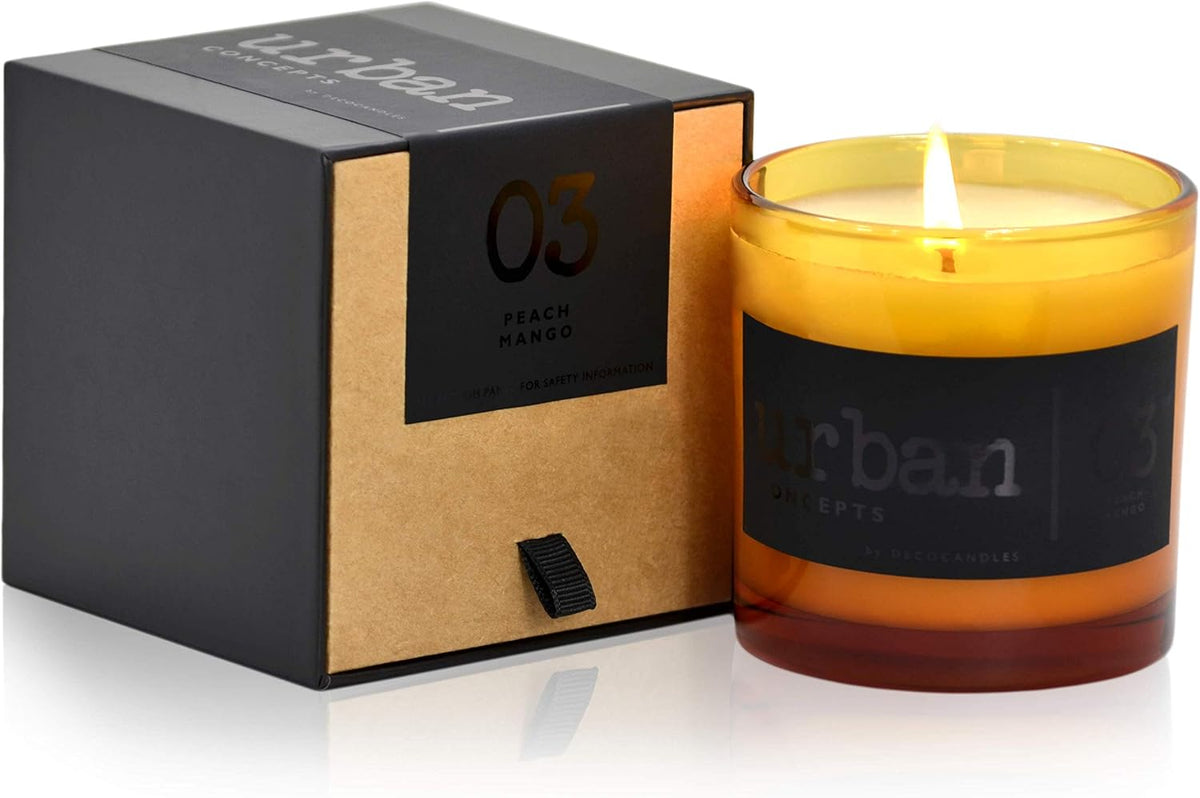 Peach Mango Scented Soy Wax Candle, 9 Oz Box