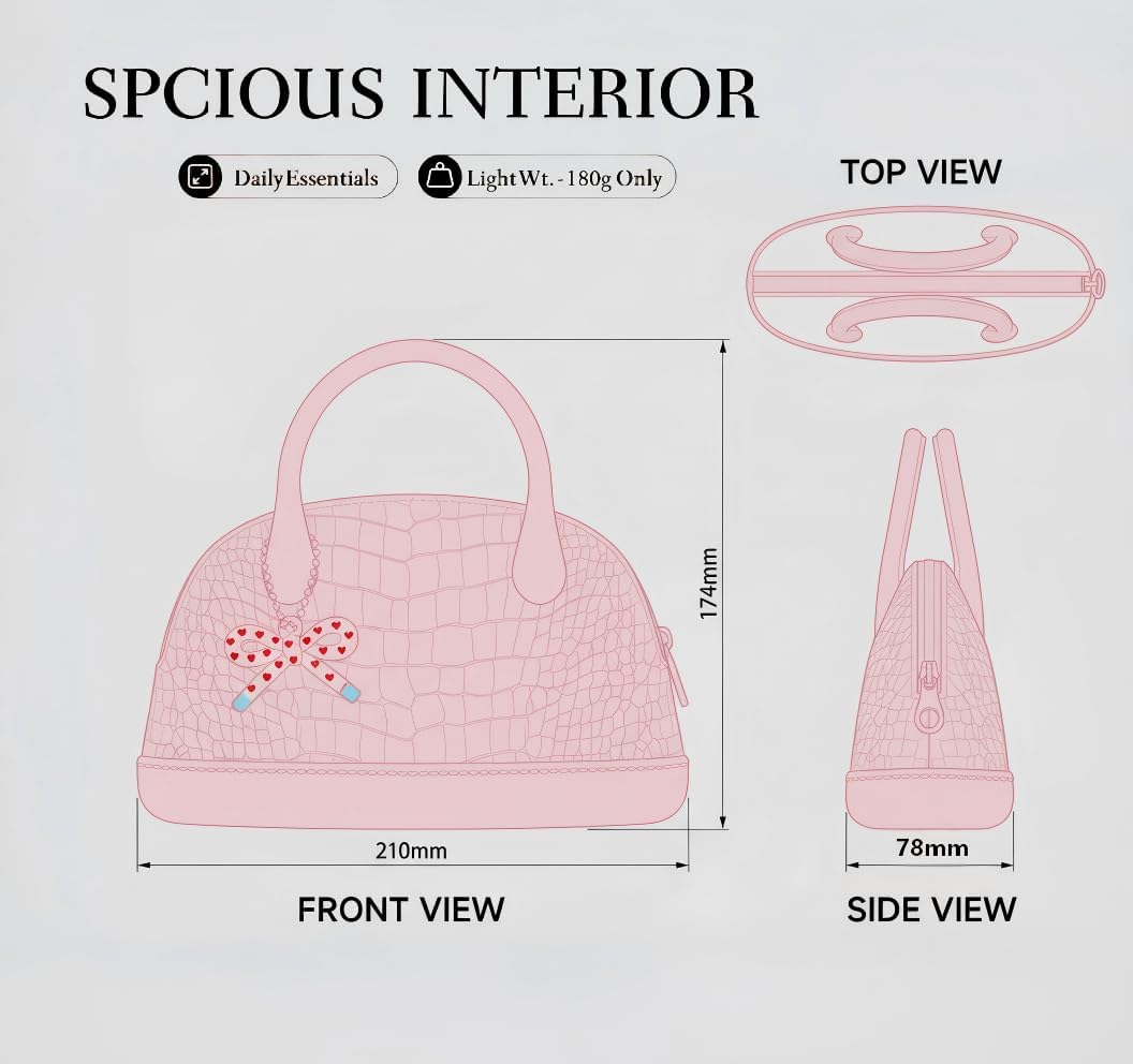 Silicone Makeup Handbag Portable Cosmetic Organizer - Waterproof & Easy to Clean, Travel & Home Storage for Women & Girls - Light Pink