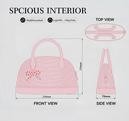 Silicone Makeup Handbag Portable Cosmetic Organizer - Waterproof & Easy to Clean, Travel & Home Storage for Women & Girls - Light Pink