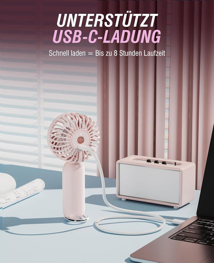 ChillyPop Mini Portable Handheld Personal Fan, Pink (HF-M2WH-RSE)