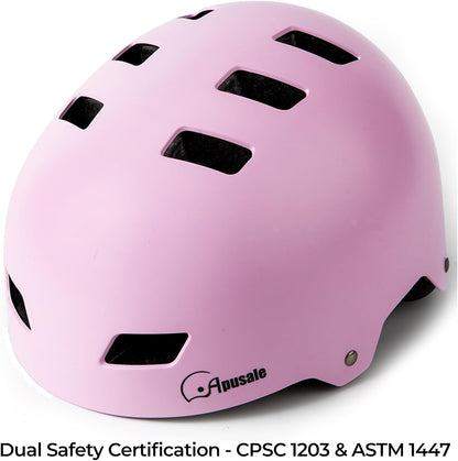 Bike Skateboard Helmet, 3 Sizes for Adult Youth Kids Women Men Boys Girls