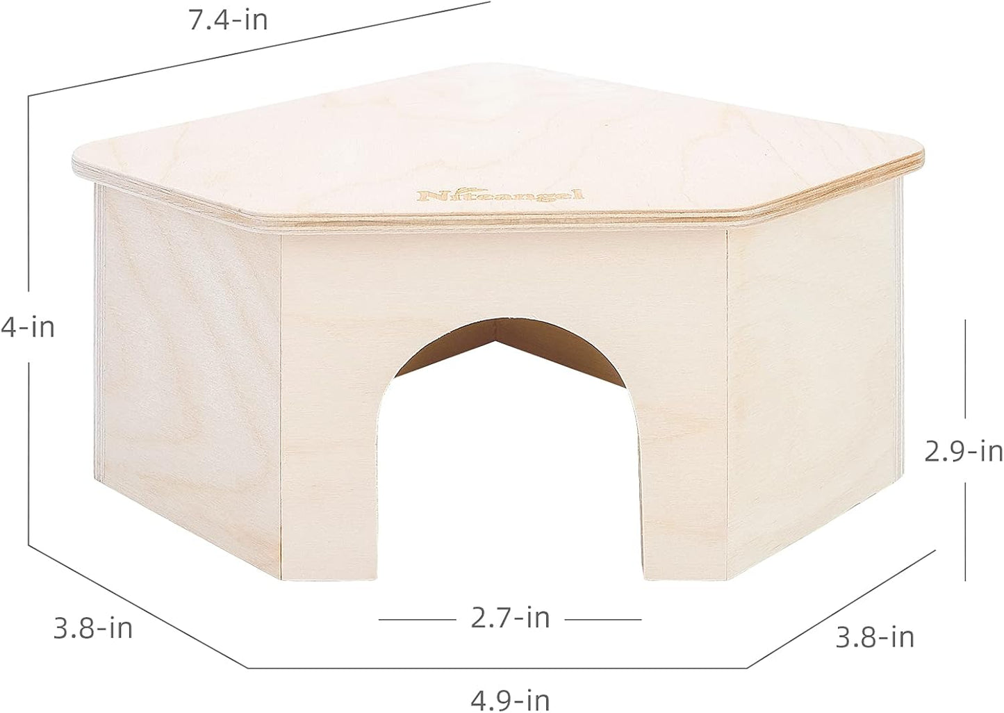 Niteangel Birch Chamber-Maze Hamster Hideout - Small Pets Woodland House Habitats Decor for Hamster Mice Gerbils Mouse