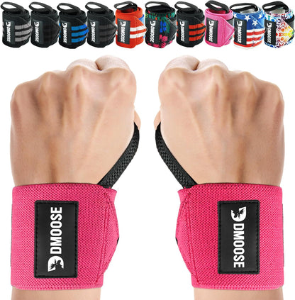 Wrist Wraps for Weightlifting 18" - Heavy Duty Gym Wrap with Hand Thumb Loop for Support & Pain Relief, USPA Approved Powerlifting, Weight Lifting Wrist Straps for Men & Women Work Out