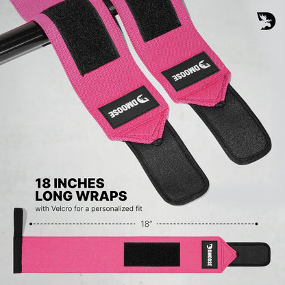 Wrist Wraps for Weightlifting 18" - Heavy Duty Gym Wrap with Hand Thumb Loop for Support & Pain Relief, USPA Approved Powerlifting, Weight Lifting Wrist Straps for Men & Women Work Out