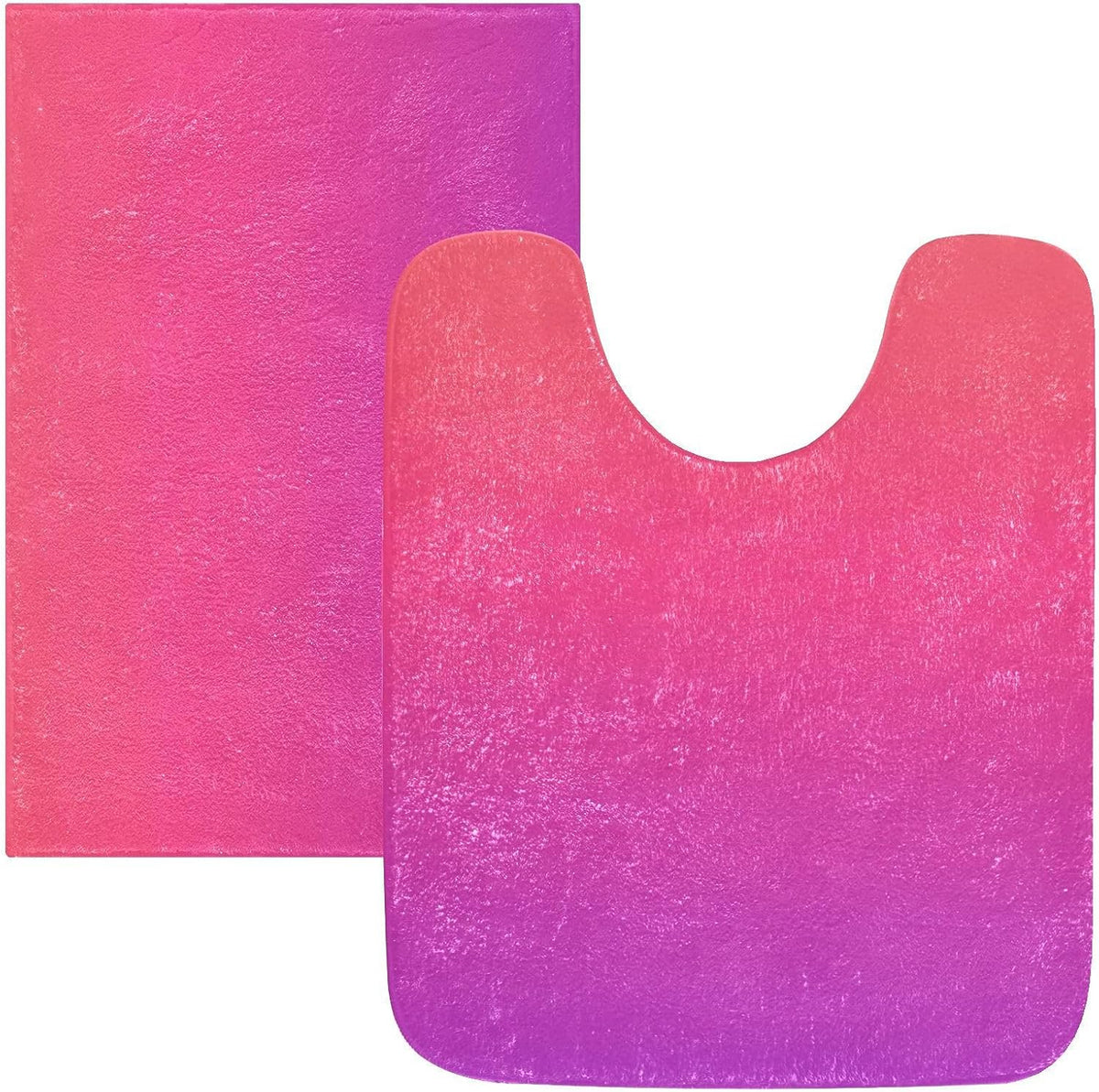 Plain Pink Solid Color Bathroom Rugs, Non Slip Dry Quickly Bath Mat, Absorbent Soft Bath Rugs for Bathroom, Toilet and Shower Floor