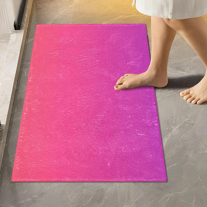Plain Pink Solid Color Bathroom Rugs, Non Slip Dry Quickly Bath Mat, Absorbent Soft Bath Rugs for Bathroom, Toilet and Shower Floor