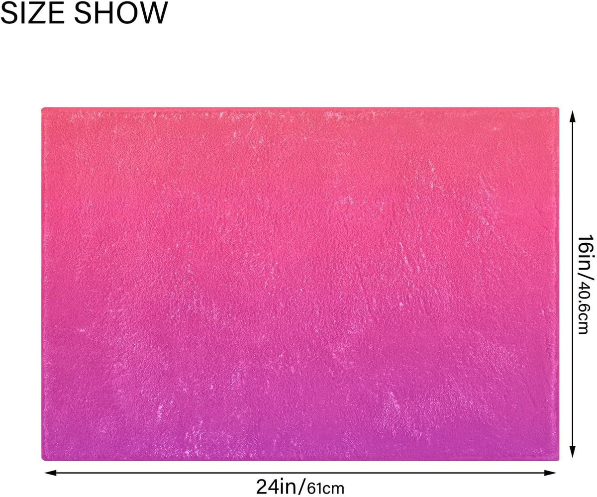 Plain Pink Solid Color Bathroom Rugs, Non Slip Dry Quickly Bath Mat, Absorbent Soft Bath Rugs for Bathroom, Toilet and Shower Floor