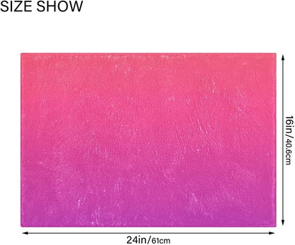 Plain Pink Solid Color Bathroom Rugs, Non Slip Dry Quickly Bath Mat, Absorbent Soft Bath Rugs for Bathroom, Toilet and Shower Floor