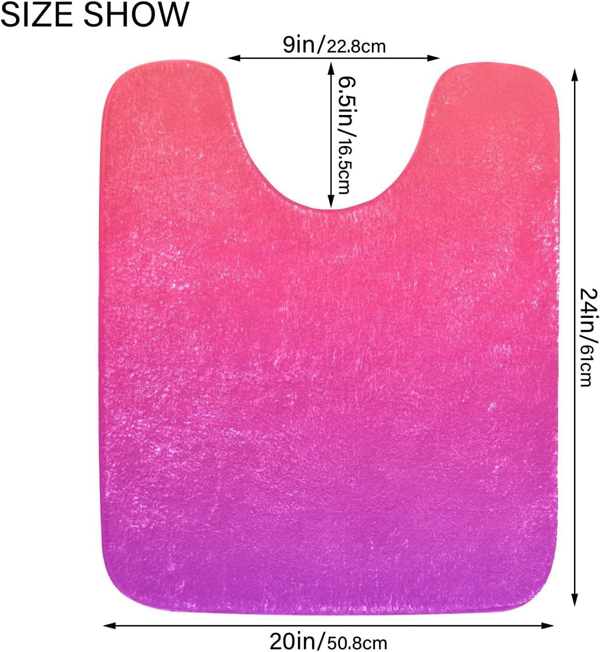 Plain Pink Solid Color Bathroom Rugs, Non Slip Dry Quickly Bath Mat, Absorbent Soft Bath Rugs for Bathroom, Toilet and Shower Floor
