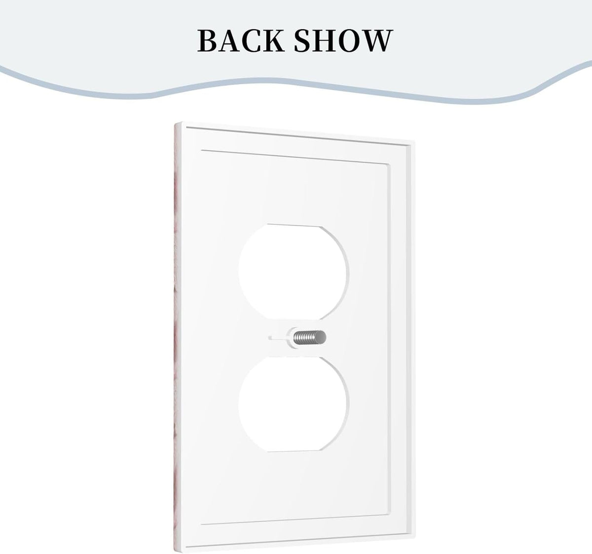 Decorative Outlet Covers Pink Bow 1 Gang Duplex Light Switch Cover Plate Unique Wall Plates for Electrical Outlets Switch Plate Covers for Girls' room Bedroom Home Decor