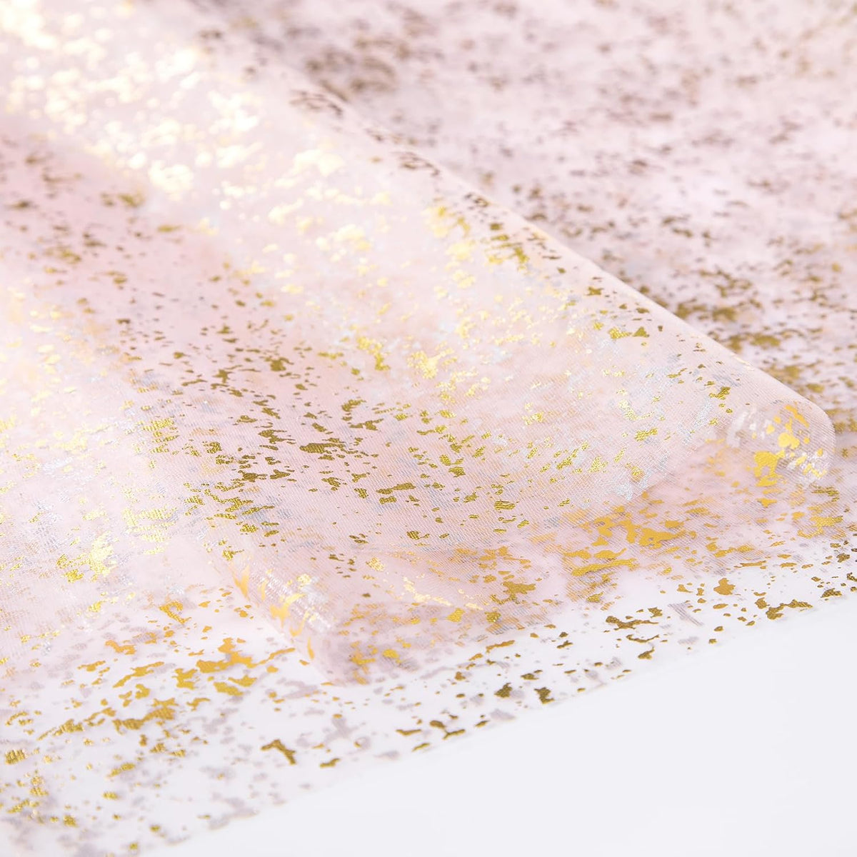 Light Pink Sheer Tulle Table Runner 120 Inch/10 Ft Long