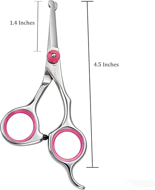 4.5 Inch Dog Grooming Scissors with Safety Round Tips (4.5 IN Cherry)