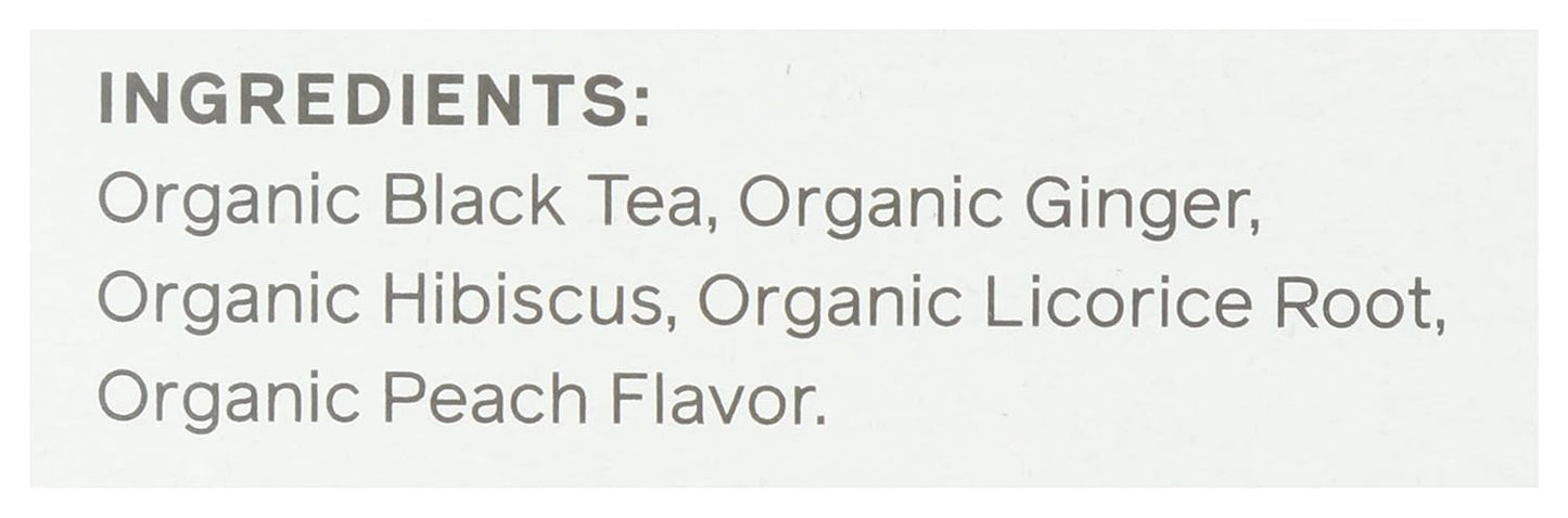 Allegro Tea, Organic Ginger Peach Black Tea Bags, 20 ct