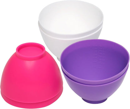 Silicone Mixing Bowl for Melting Chocolate, 6PCS
