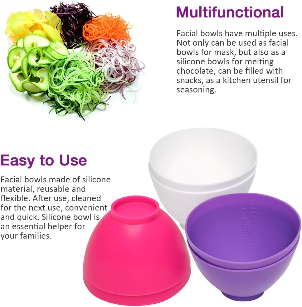 Silicone Mixing Bowl for Melting Chocolate, 6PCS