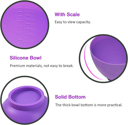Silicone Mixing Bowl for Melting Chocolate, 6PCS
