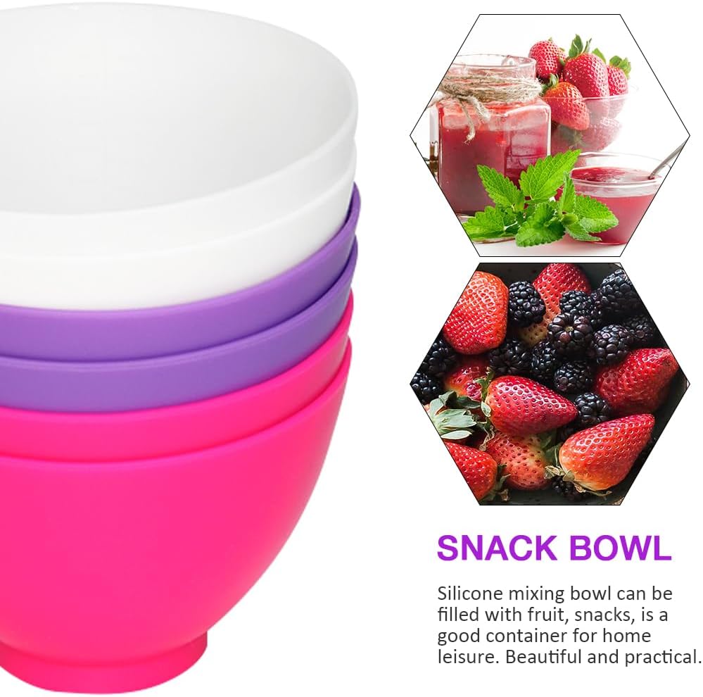 Silicone Mixing Bowl for Melting Chocolate, 6PCS