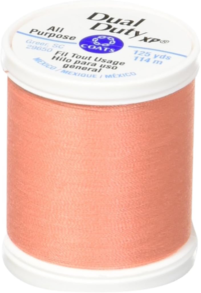 Coats Thread & Zippers Dual Duty XP General Purpose Thread, 125-Yard, Bright Coral