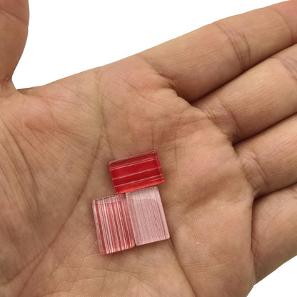 Mosaic Stained Glass Strips DIY for Crafts, 200g（0.44lb） Clear Mosaic Pieces Stain Glass Crafts DIY Mosaic Tiles Hobbies Art Crafts Material (Mix Pink Red, 0.4“ x 0.59")