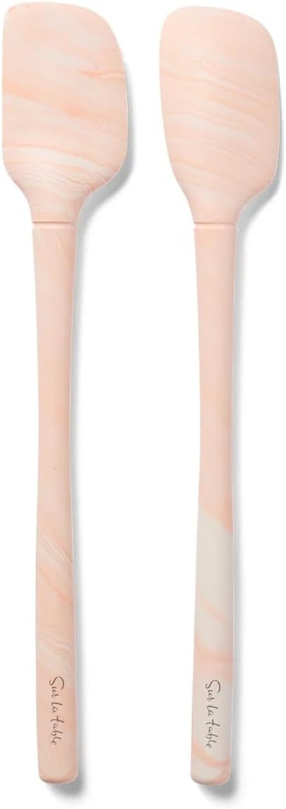 Flex-Core Mini Silicone Spatula and Spatula Spoon, Set of 2, Light Pink