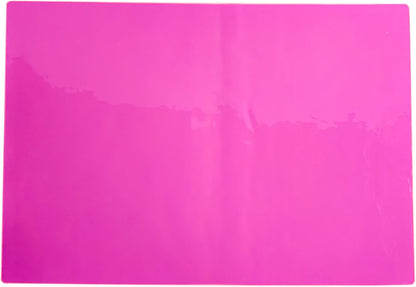 Kasepie Crystal Clear Plastic Placemats Set of 4 - Waterproof & Heat Resistant Vinyl Table Protector, Wipeable Place Mats 17.5x12inch (Pink)