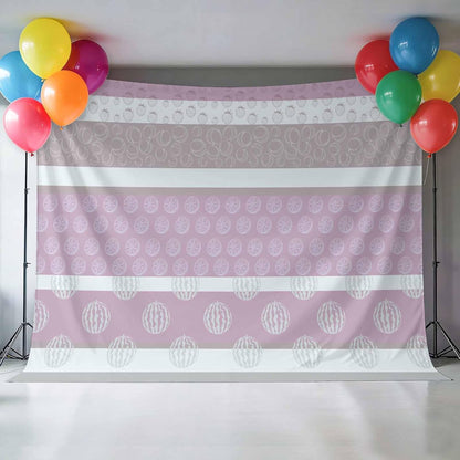 Farm Fruits Backdrop Background for Photography, Watermelon Lemons Peach Pink Grey Striped Photo Backdrop Curtains Fabric Backdrops for Photoshoot Birthday Baby Shower Wedding Party 12x8Ft