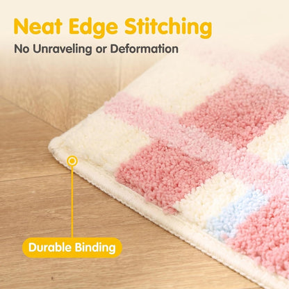 GIB Bathroom Rugs 24"x16", Extra Soft Absorbent Bath Mat for Bathroom Floor