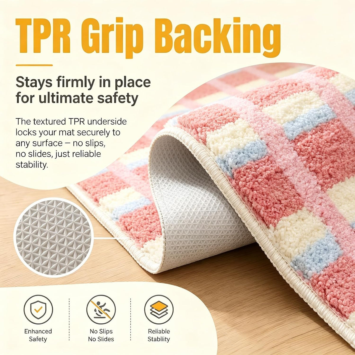 GIB Bathroom Rugs 24"x16", Extra Soft Absorbent Bath Mat for Bathroom Floor