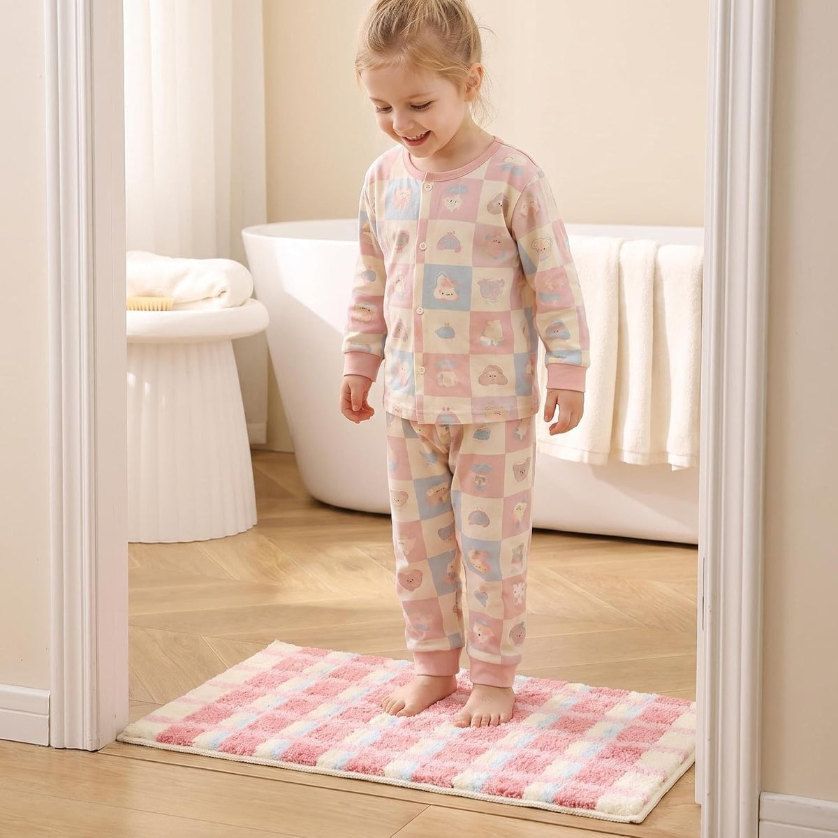 GIB Bathroom Rugs 24"x16", Extra Soft Absorbent Bath Mat for Bathroom Floor