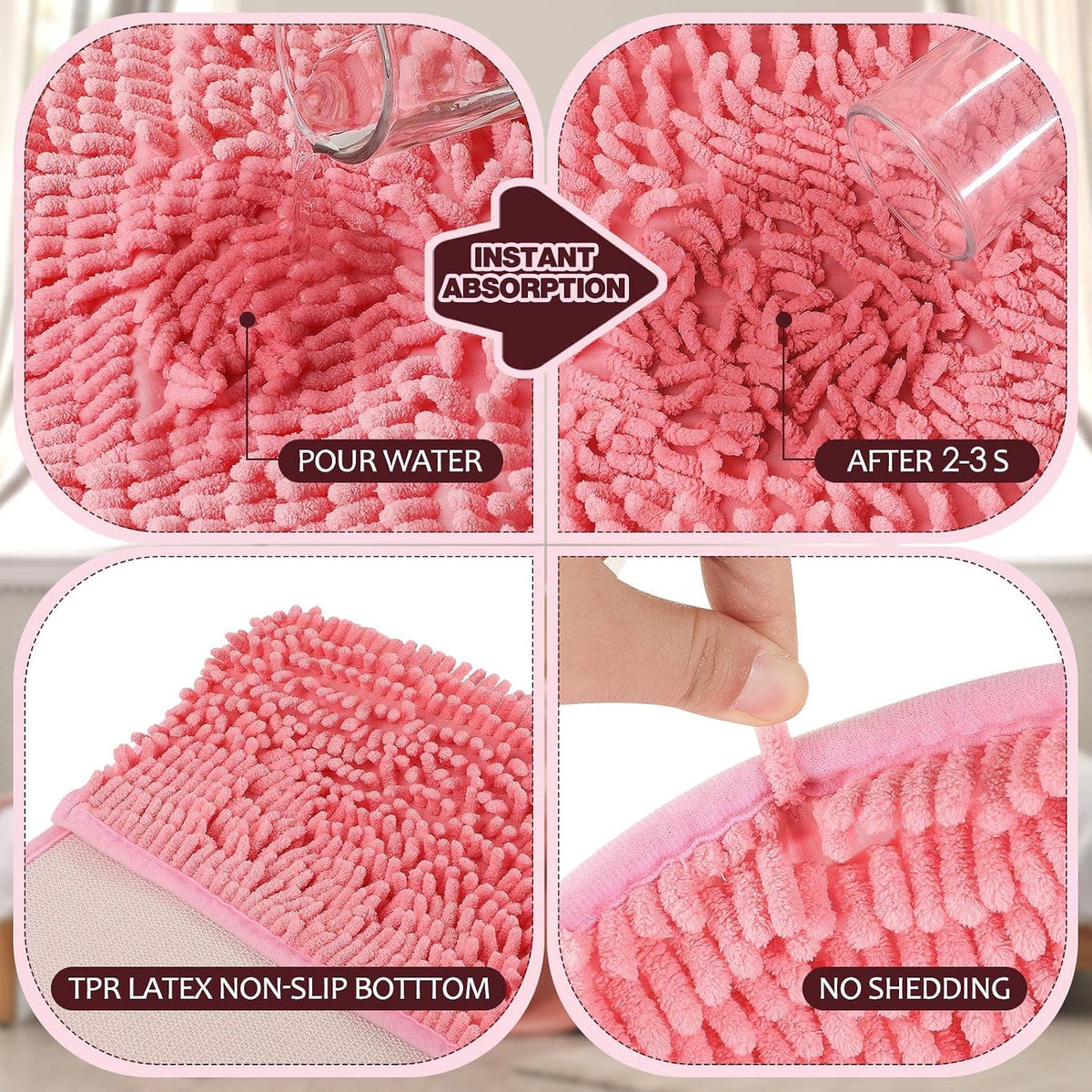 3 Pcs Guinea Pig Bedding Reusable Small Animal Guinea Pig Bed Fleece Pee Pad Absorbency Washable Pet Cage Liner for Bunny Hamsters(Pink, Green, Gray)