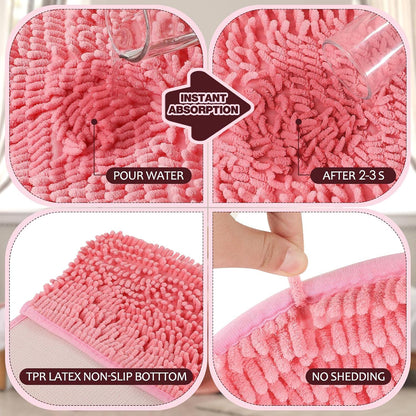 3 Pcs Guinea Pig Bedding Reusable Small Animal Guinea Pig Bed Fleece Pee Pad Absorbency Washable Pet Cage Liner for Bunny Hamsters(Pink, Green, Gray)