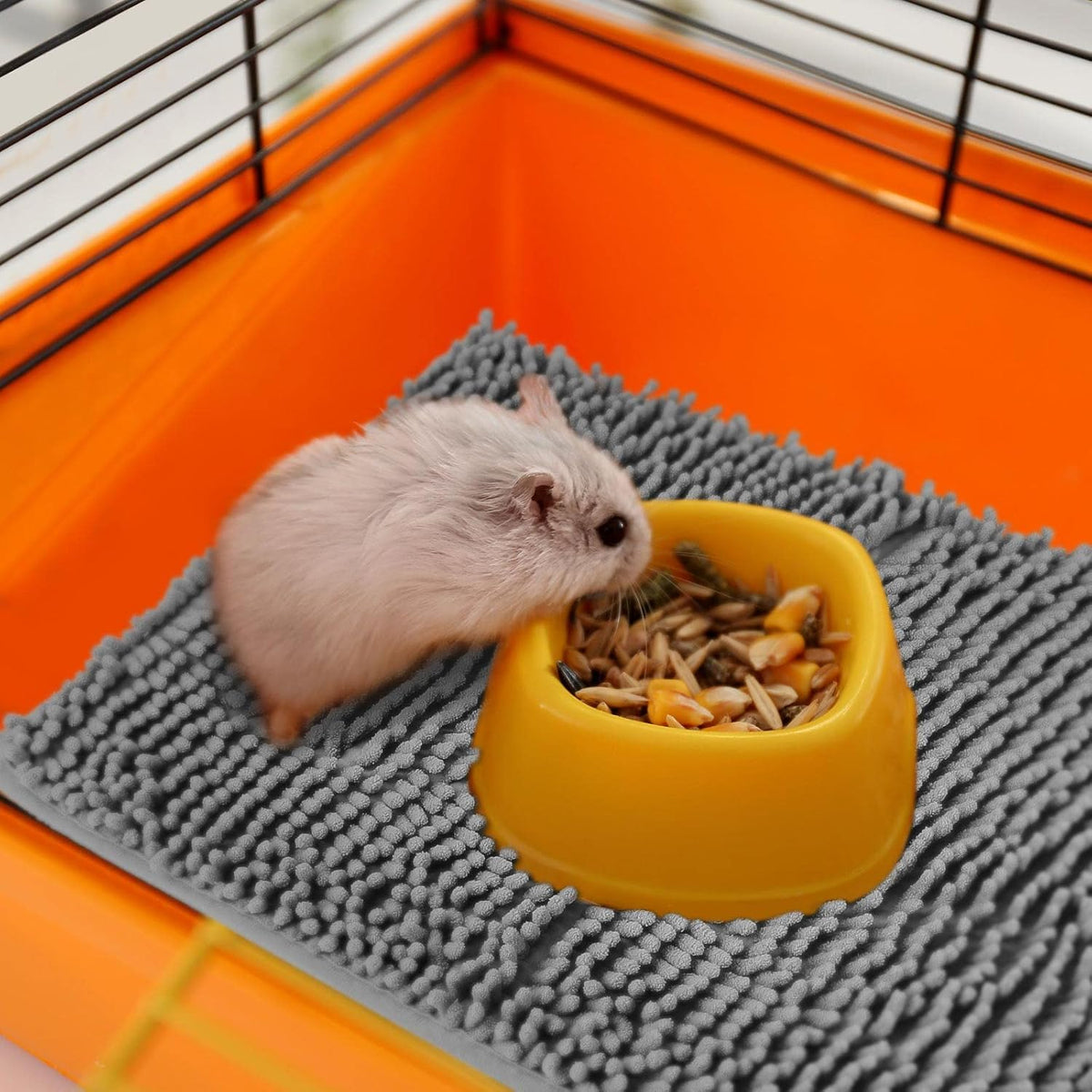 3 Pcs Guinea Pig Bedding Reusable Small Animal Guinea Pig Bed Fleece Pee Pad Absorbency Washable Pet Cage Liner for Bunny Hamsters(Pink, Green, Gray)