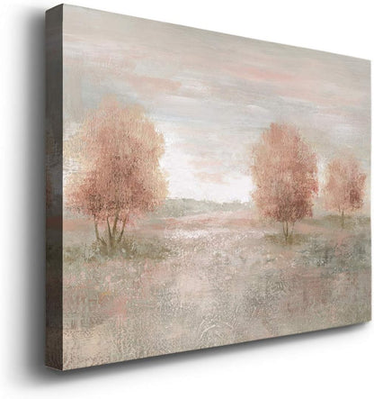 Canvas Nature Wall Art Modern Paintings Decorations Autumnal Peach Leaves Abstract Romantic Artwork Wall Hanging Prints for Bedroom Office Kitchen - 24"x36" LT33