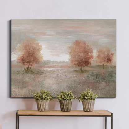 Canvas Nature Wall Art Modern Paintings Decorations Autumnal Peach Leaves Abstract Romantic Artwork Wall Hanging Prints for Bedroom Office Kitchen - 24"x36" LT33