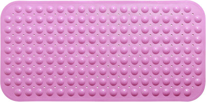 Large Non-Slip Bathtub & Shower Mat 31”x16” (Smooth/Non-Textured Tubs Only) Safe, Clean, Machine-Washable, Superior Grip&Drainage, Vinyl, Opaque Pink
