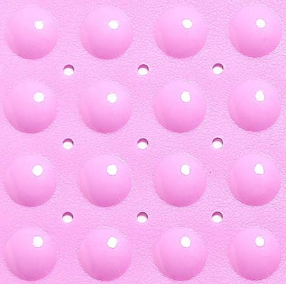 Large Non-Slip Bathtub & Shower Mat 31”x16” (Smooth/Non-Textured Tubs Only) Safe, Clean, Machine-Washable, Superior Grip&Drainage, Vinyl, Opaque Pink