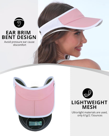 Foldable Sun Visor Hat UPF 50+ Lightweight Adjustable