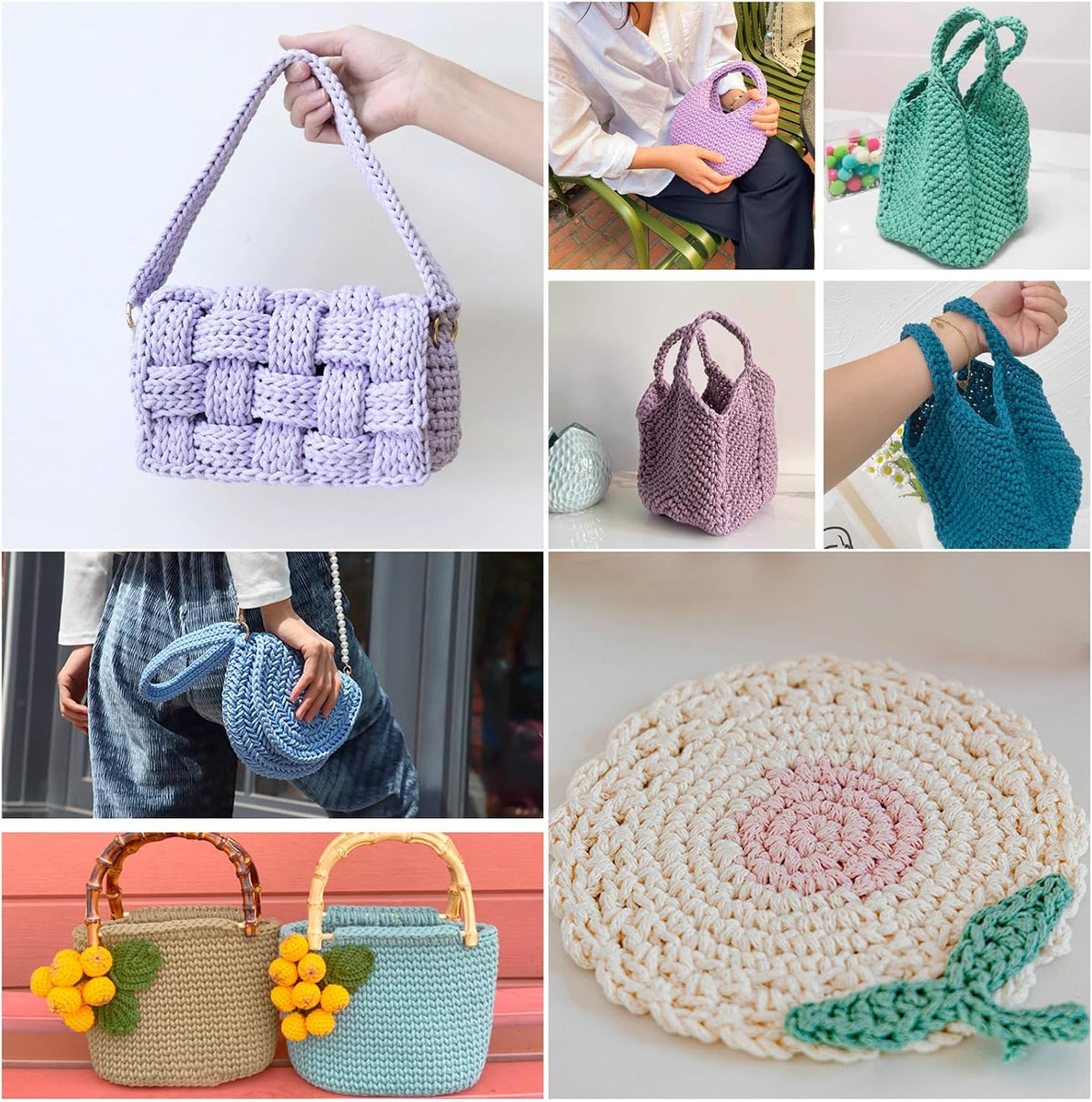 Polyester Macrame Cord 4mm 164 Yards Single Strand Braided Macrame Cord Crochet Bag Thread Soft Polyester Yarn for Crocheting and Knitting Bags, Wall Hanging, Plant Hangers (Peach Pink)
