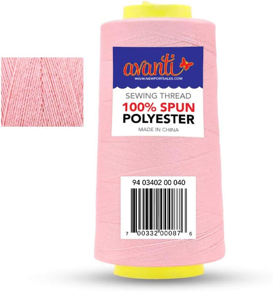 Avanti Sewing Thread 3,000 Yards Spool 40/2 All-Purpose 100% Polyester for Hand and Sewing Machine, on All Fabric Types Orchid Pink (Pantone 13-2010)