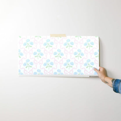 Preppy Bow Floral Peel and Stick Wallpaper