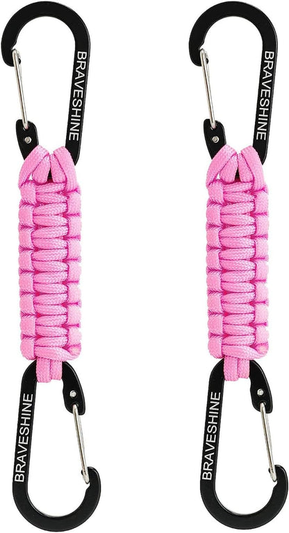 Paracord Keychain Carabiner Clip | D Ring Hanger Lanyard Hook