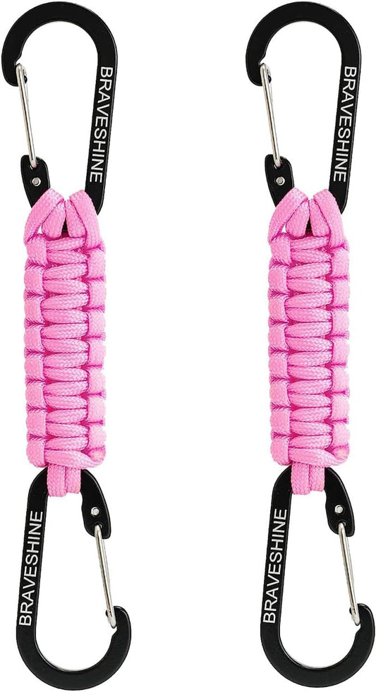Paracord Keychain Carabiner Clip | D Ring Hanger Lanyard Hook