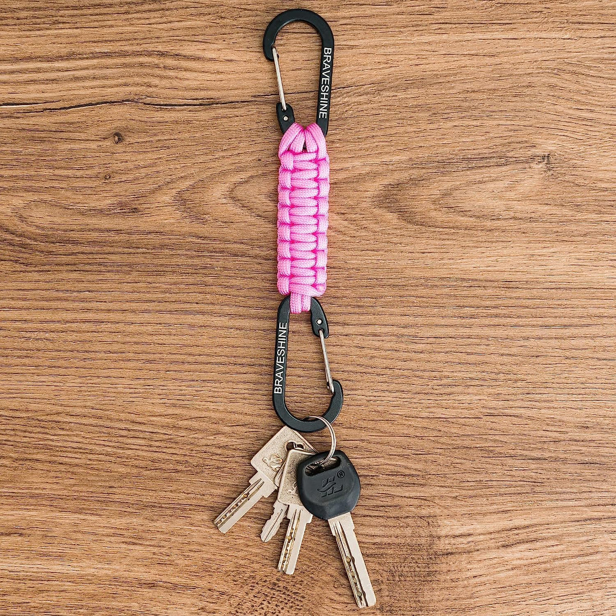 Paracord Keychain Carabiner Clip | D Ring Hanger Lanyard Hook