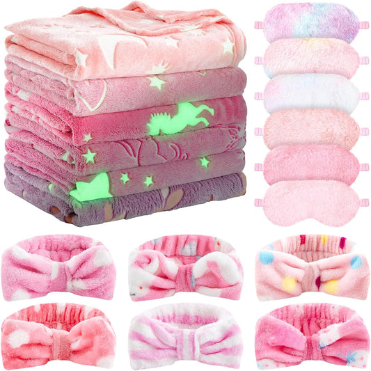18 Pcs Sleepover Party Supplies for Girls, Classic