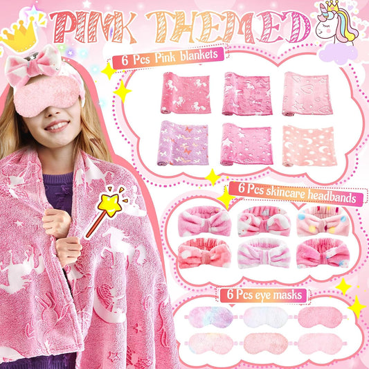 18 Pcs Sleepover Party Supplies for Girls, Classic