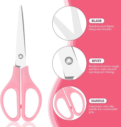 Pink Office Supplies Set with 6PCS Desk Organizer Kit
